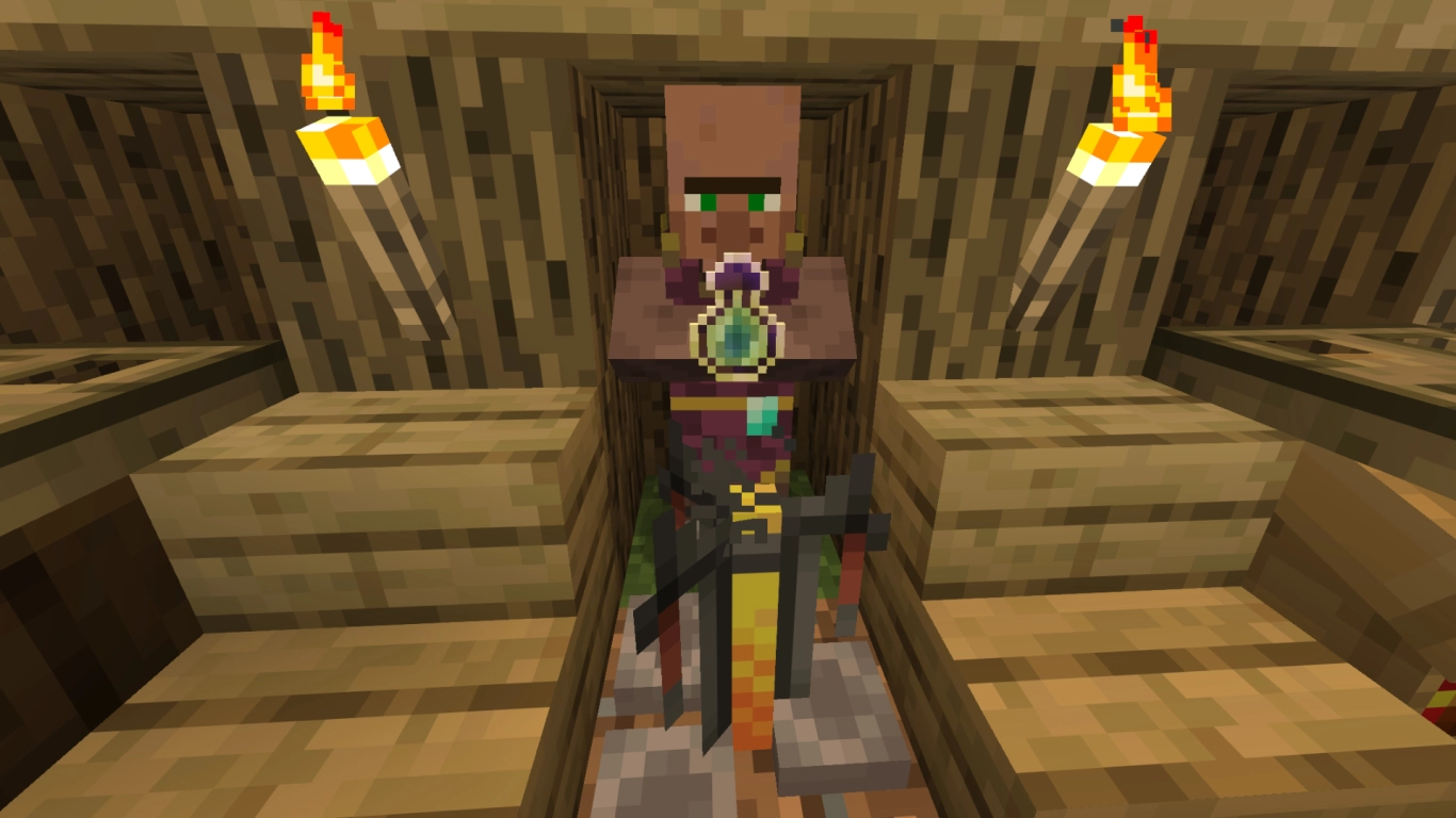 Villager trades for XP in Minecraft Peaceful mode