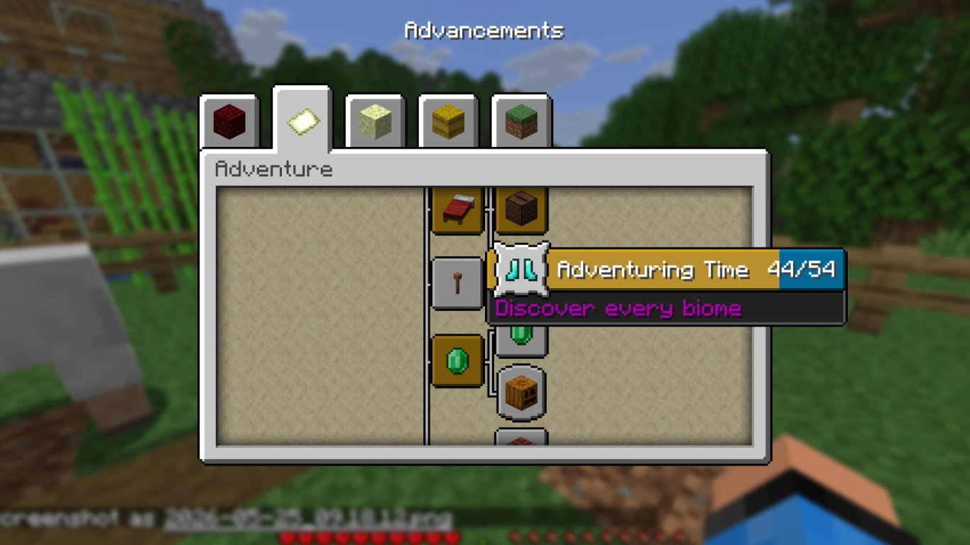 Advancements for XP in Minecraft without monsters