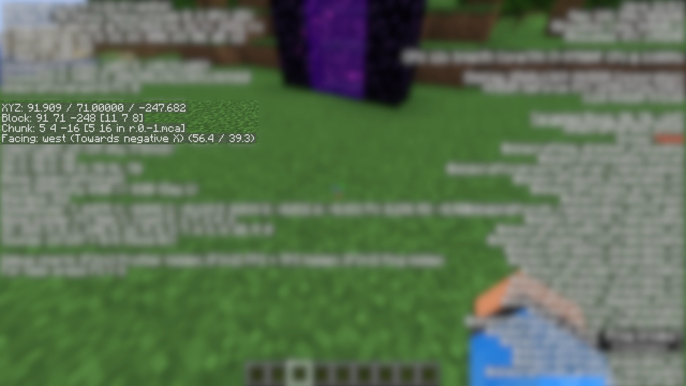 Minecraft Coordinate Display