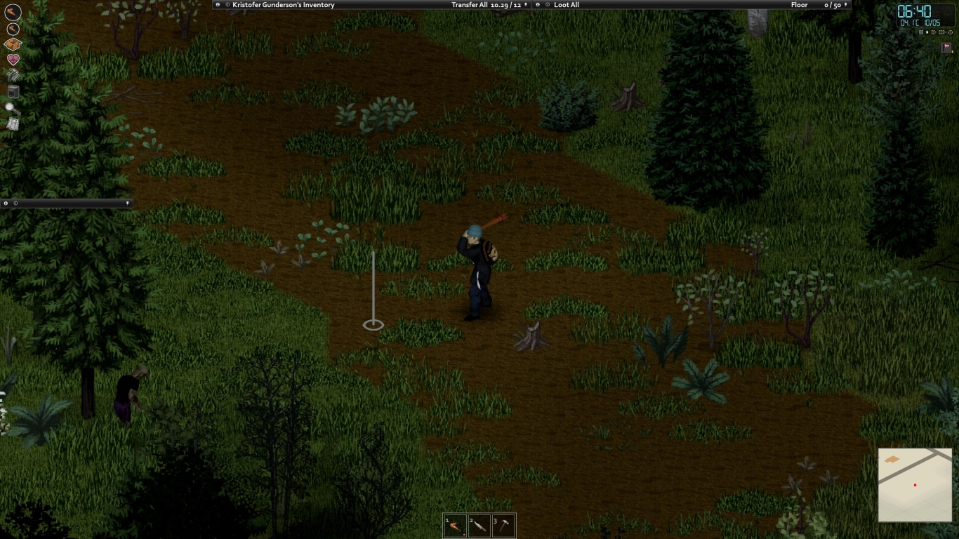 A player character in Project Zomboid with positive traits