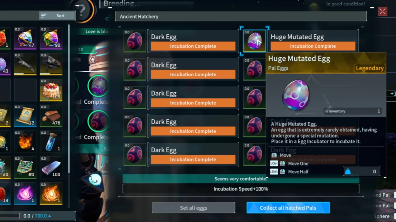Mutations and purple eggs in Palworld 1.0