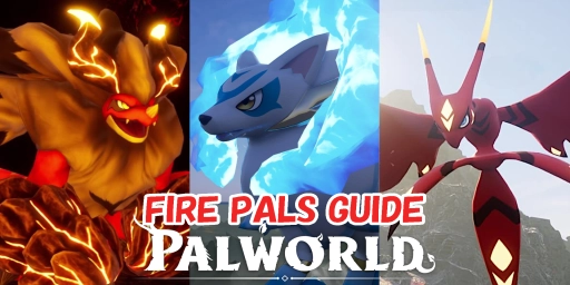 Guía de Pals de Fuego en Palworld: fortalezas, mejores combatientes, obreros y monturas