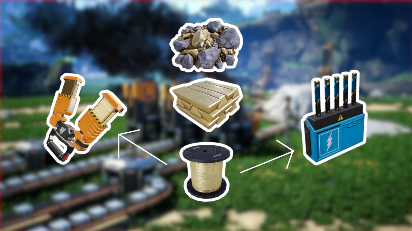 Satisfactory MAM Caterium research with Zipline and Quickwire