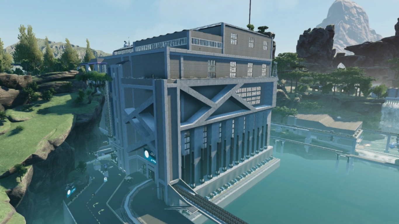 Design a Satisfactory factory with depth using pillars and windows