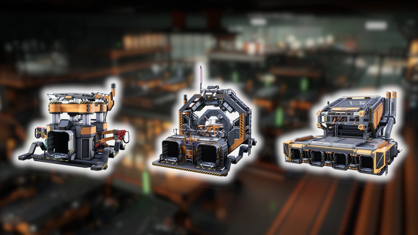 Foundry in Satisfactory with alloys and ingots