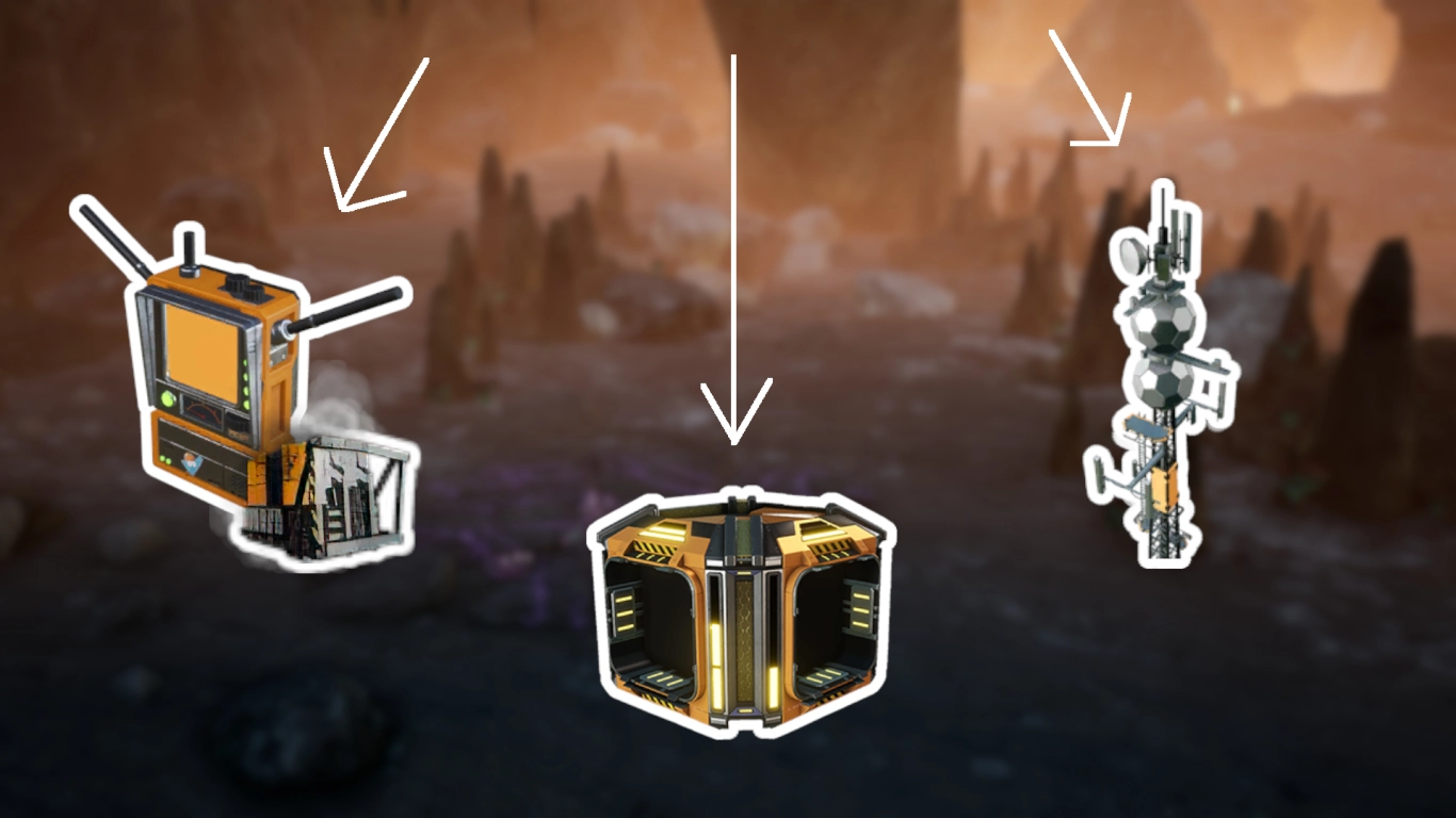Use the Crash Site scanner and Radar Tower in Satisfactory