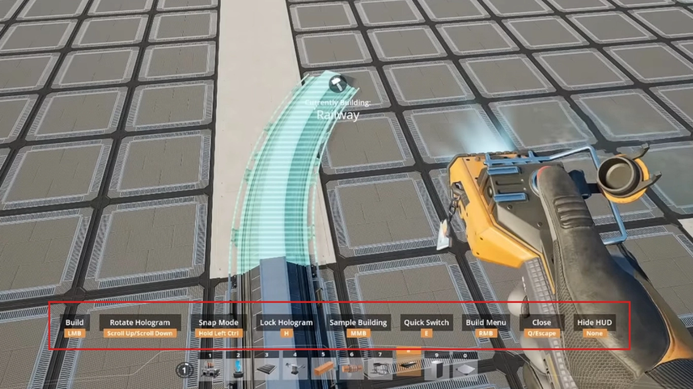 Lay tracks and place stations in Satisfactory