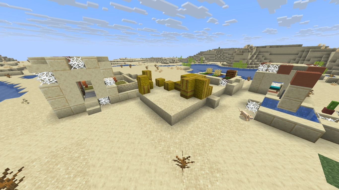 Rare Zombie Village in Minecraft