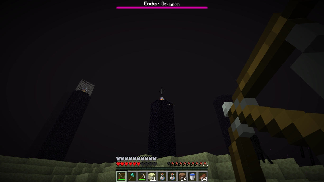 End Crystals on Obsidian Pillars