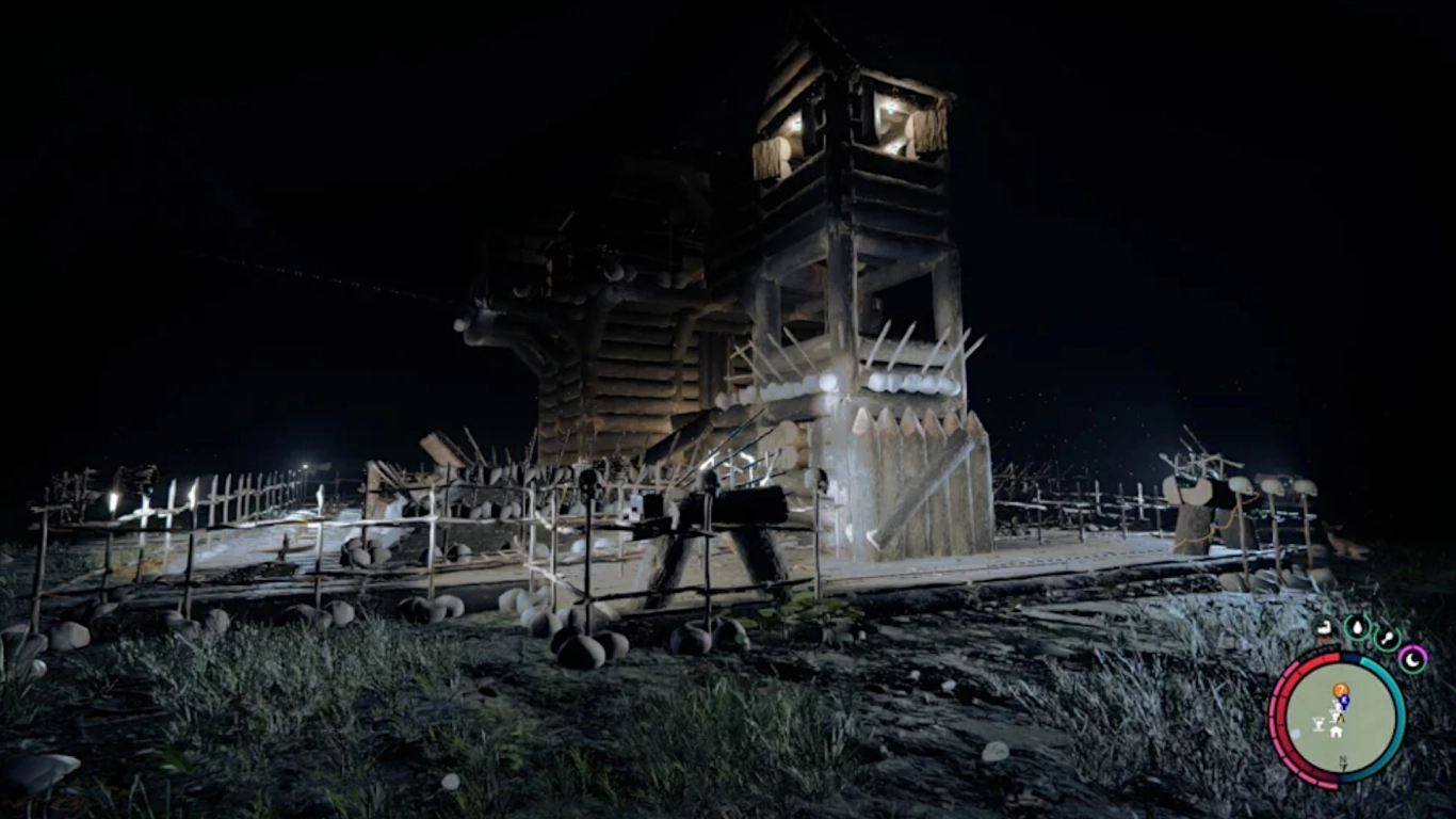 Floodlights on your base exterior – bright, directional light for the night