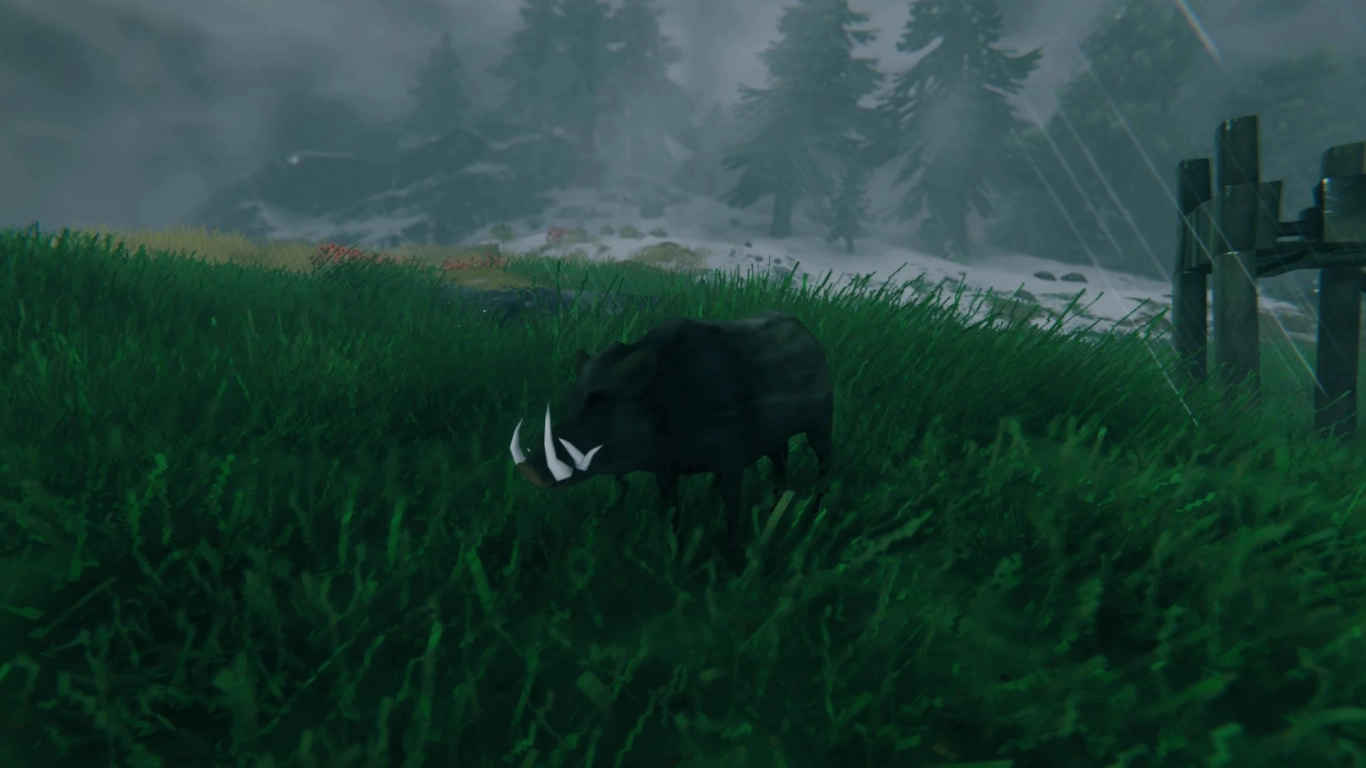 Combate en Valheim contra greylings con hacha, escudo y buenas esquivas