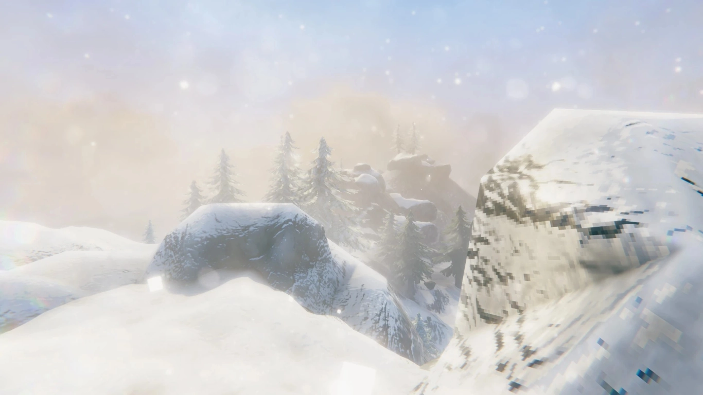 Valheim Mountains with snow, wolves, drakes, and silver veins