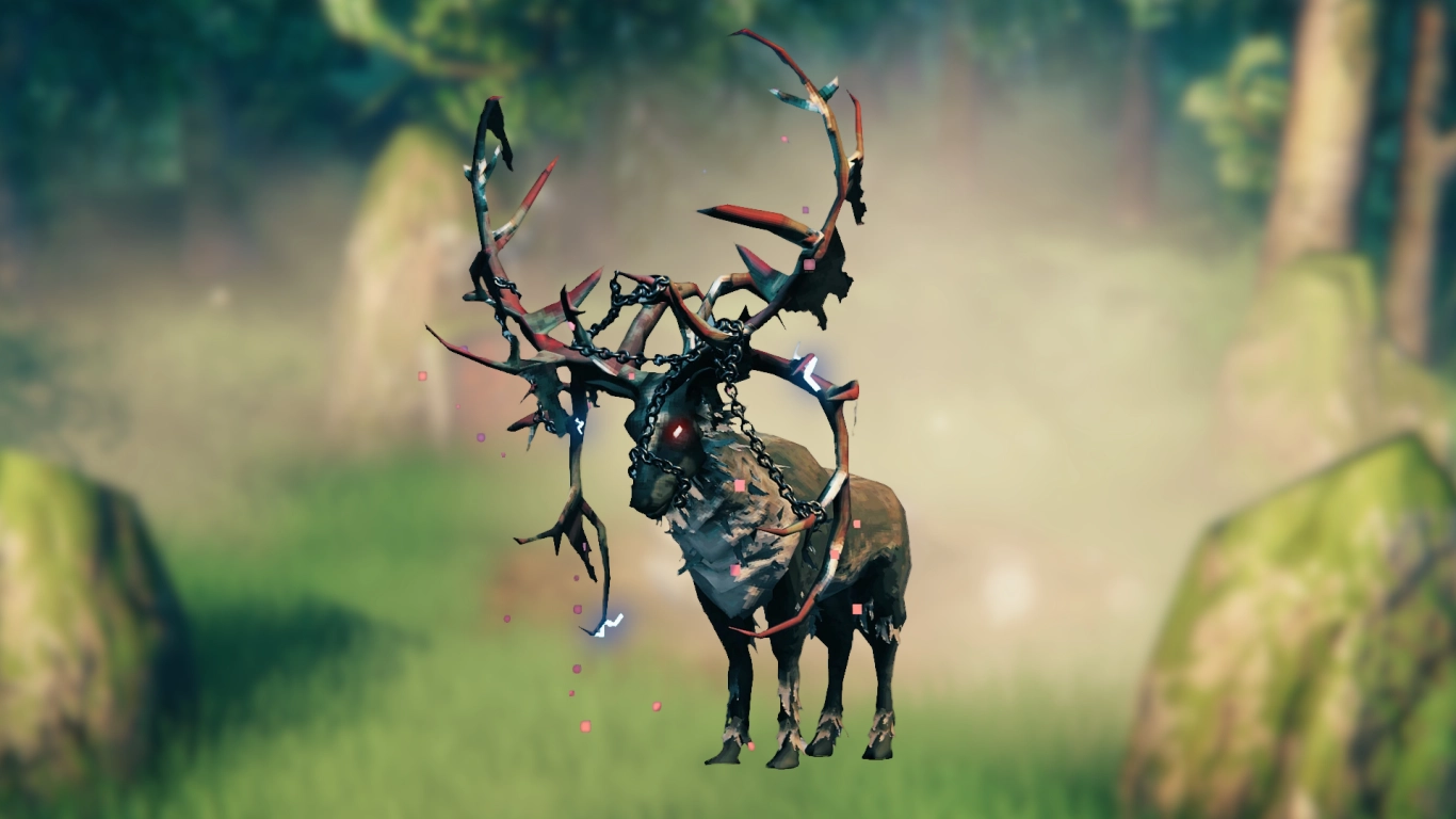 Valheim boss Eikthyr fight at the ritual altar