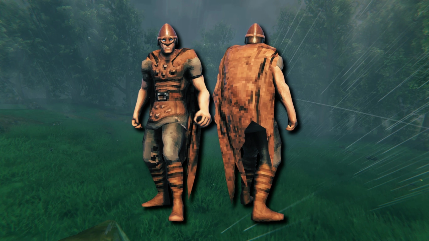 Valheim Meadows armor: Rag set and Leather set