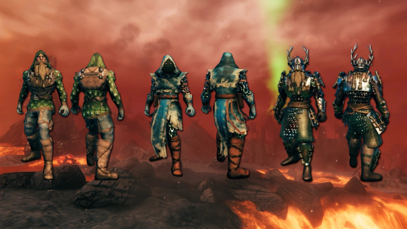 Valheim Ashlands armor: Ask, Embla, and Flametal sets